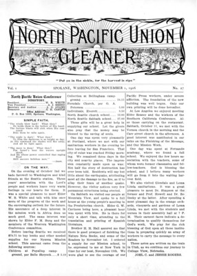 North Pacific Union Gleaner | November 1, 1906