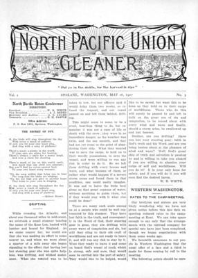 North Pacific Union Gleaner | May 16, 1907