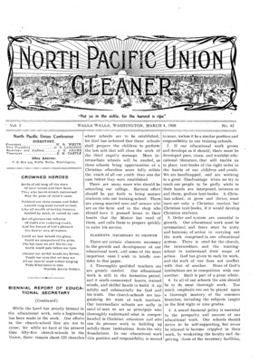 North Pacific Union Gleaner | March 4, 1908