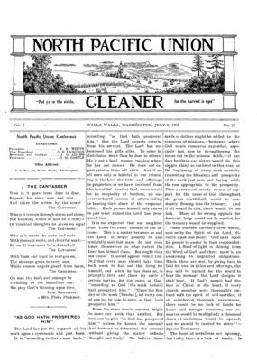 North Pacific Union Gleaner | July 8, 1908