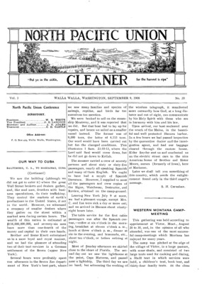North Pacific Union Gleaner | September 9, 1908