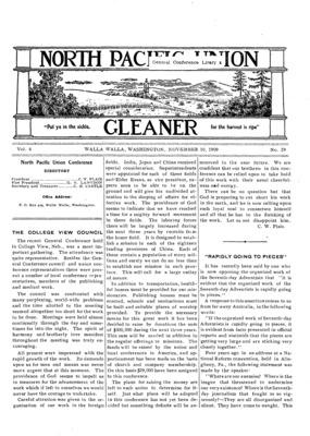 North Pacific Union Gleaner | November 10, 1909