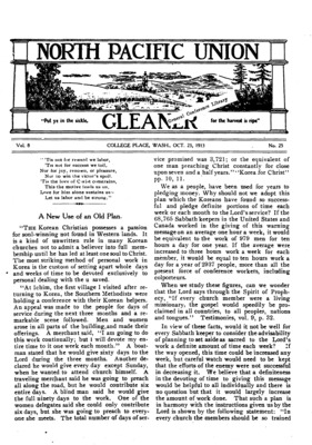 North Pacific Union Gleaner | October 23, 1913