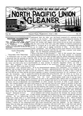 North Pacific Union Gleaner | June 1, 1926