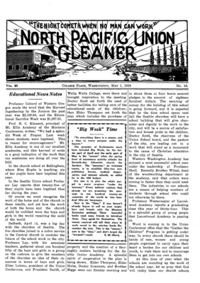 North Pacific Union Gleaner | May 1, 1928