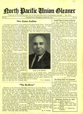 North Pacific Union Gleaner | March 25, 1947