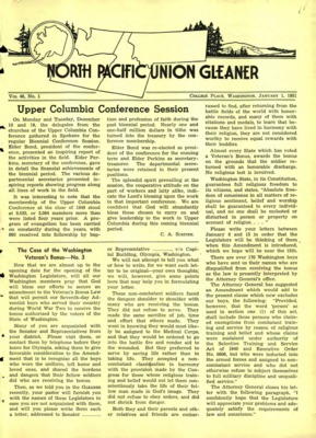 North Pacific Union Gleaner | January 1, 1951