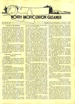 North Pacific Union Gleaner | October 1, 1951