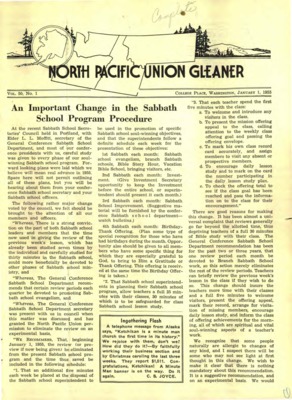 North Pacific Union Gleaner | January 1, 1955