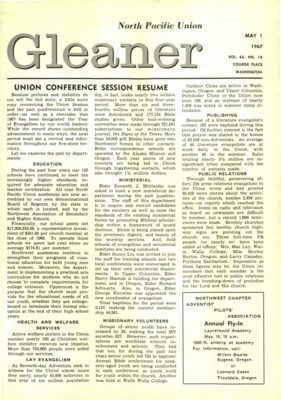 North Pacific Union Gleaner | May 1, 1967
