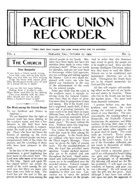 Pacific Union Recorder | October 27, 1904