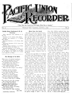 Pacific Union Recorder | January 1, 1914