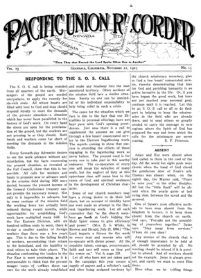 Pacific Union Recorder | November 22, 1923