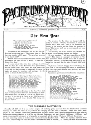 Pacific Union Recorder | January 1, 1925