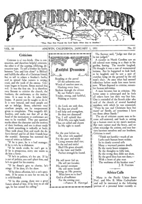 Pacific Union Recorder | January 1, 1931