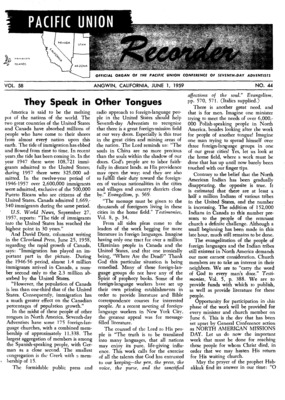 Pacific Union Recorder | June 1, 1959