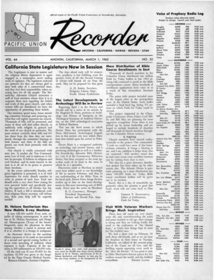 Pacific Union Recorder | March 1, 1965