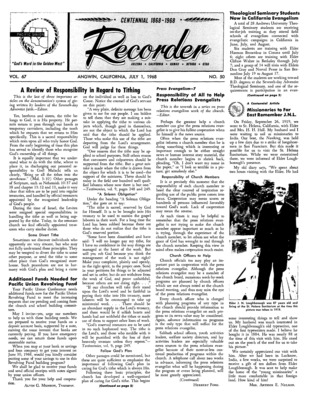 Pacific Union Recorder | July 1, 1968