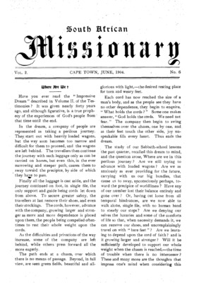 South African Missionary | June 1, 1904