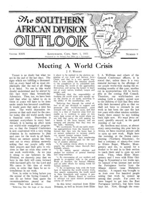 The Southern African Division Outlook | September 1, 1931