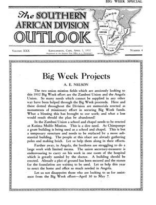 The Southern African Division Outlook | April 1, 1932
