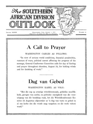 The Southern African Division Outlook | August 1, 1935