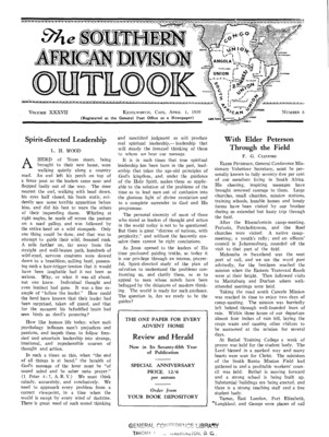 The Southern African Division Outlook | April 1, 1939