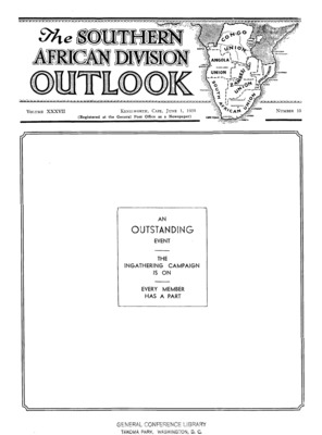 The Southern African Division Outlook | June 1, 1939