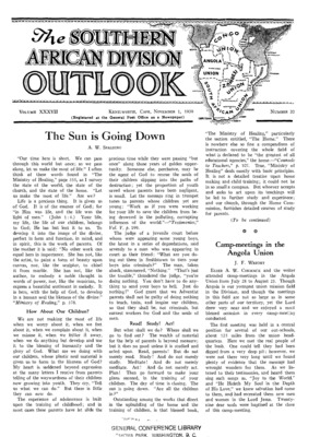 The Southern African Division Outlook | November 1, 1939