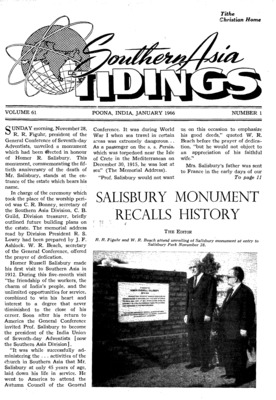 Southern Asia Tidings | January 1, 1966