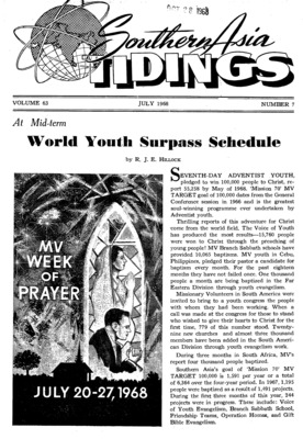 Southern Asia Tidings | July 1, 1968