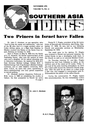 Southern Asia Tidings | November 1, 1976