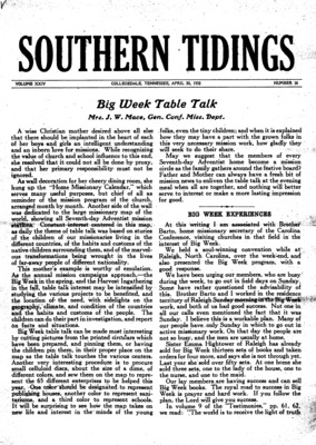 Southern Tidings | April 20, 1932