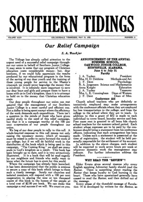Southern Tidings | May 25, 1932