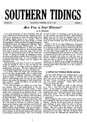 Southern Tidings | August 3, 1932
