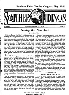 Southern Tidings | May 17, 1933