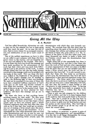 Southern Tidings | August 23, 1933
