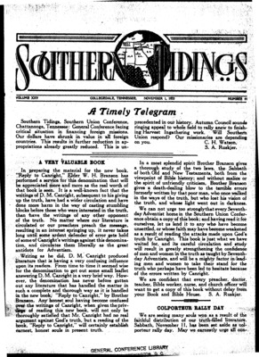 Southern Tidings | November 1, 1933