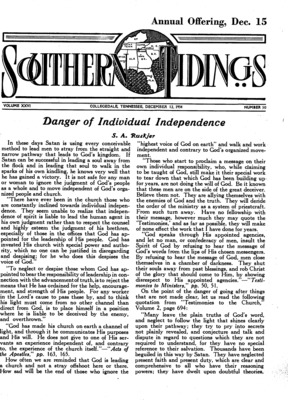 Southern Tidings | December 12, 1934