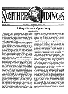 Southern Tidings | July 10, 1935