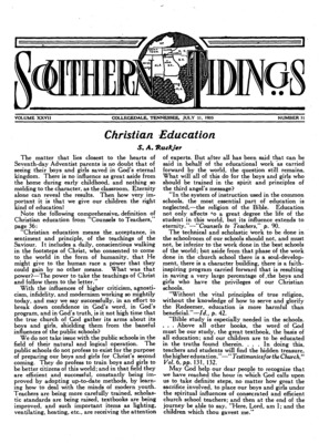 Southern Tidings | July 31, 1935