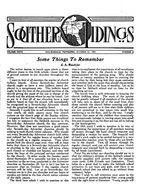 Southern Tidings | October 23, 1935