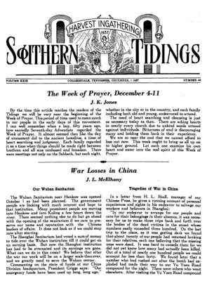 Southern Tidings | December 1, 1937