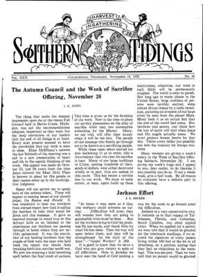 Southern Tidings | November 16, 1938