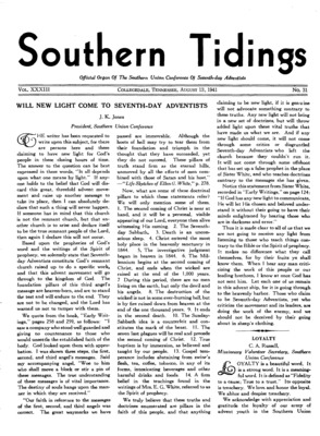 Southern Tidings | August 13, 1941