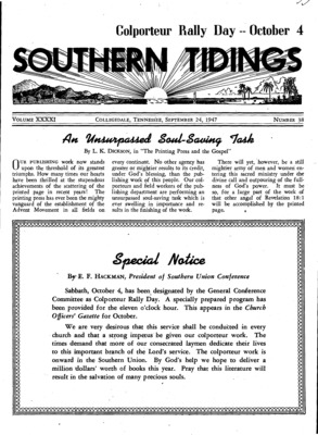 Southern Tidings | September 24, 1947