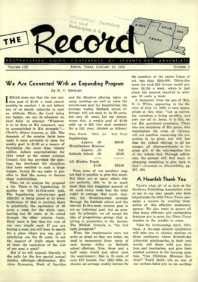 Southwestern Union Record | January 13, 1954