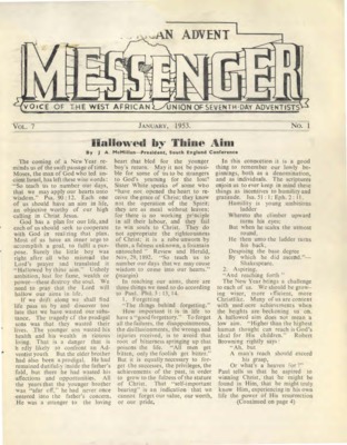 The West African Advent Messenger | January 1, 1953