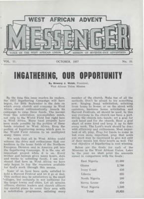 The West African Advent Messenger | October 1, 1957