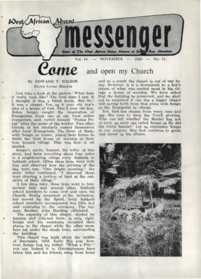 The West African Advent Messenger | November 1, 1960